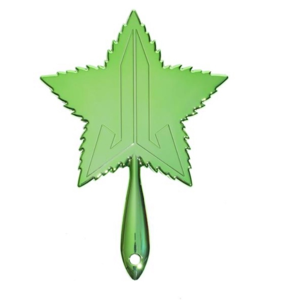 🌴JEFFREE STAR - Green Chrome Leaf Hand Mirror🌴